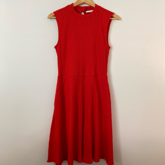 New York & Company Cotton Dress - Stretch XS - Red - Picture 1 of 4